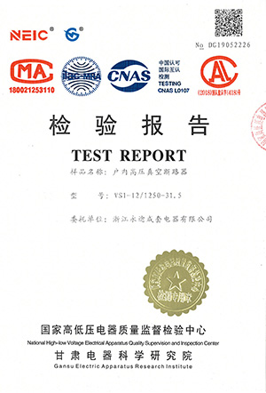 检验报告VS1-12/1250-31.5